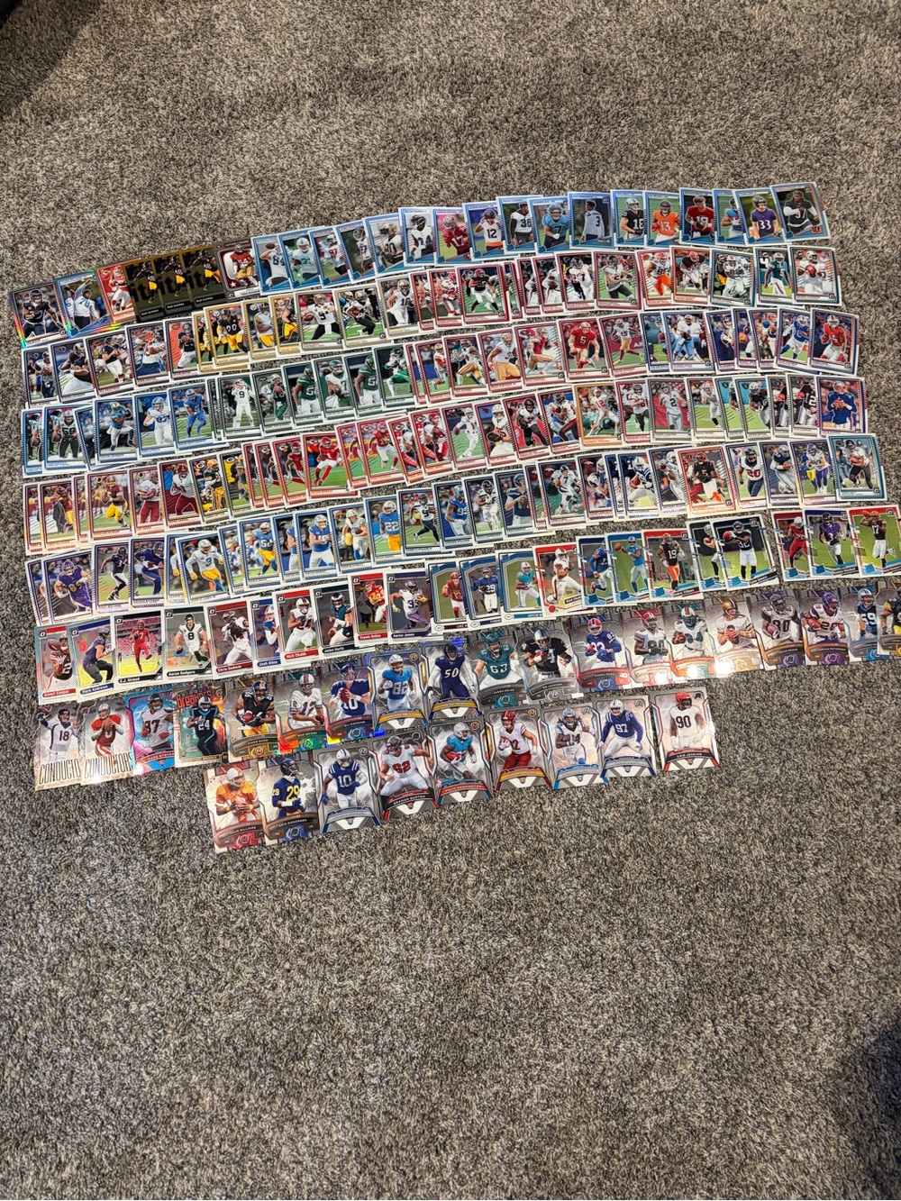 Lot of 182 Panini Optic & Topps Resurgence football cards